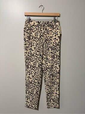 See U Soon Leopard Print Mid Rise Ankle Pants